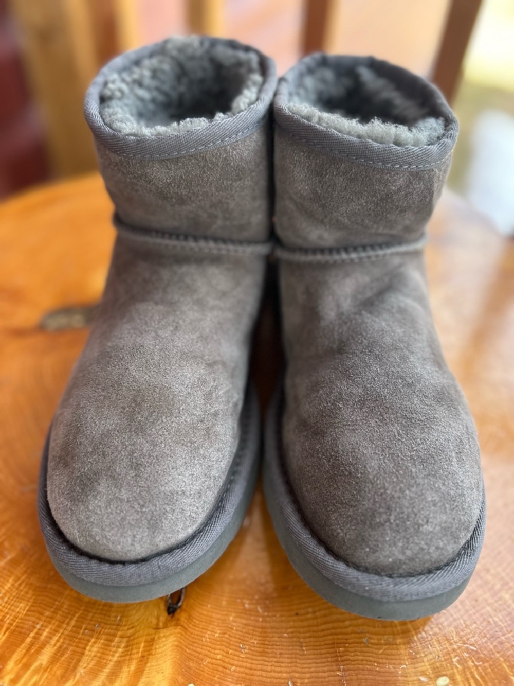 UGG Gray Shearling Booties